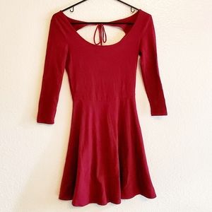 Dark red American Eagle skater dress